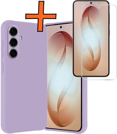 Hoes - Met Screenprotector - Geschikt voor Samsung Galaxy S26 Plus - Sterk & Shockproof - Back Cover - Siliconen Case - Telefoon Hoes - Lila