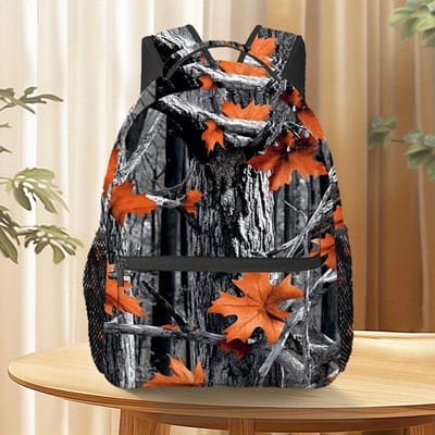 Cartoon Dier Vos Volledige Print Schooltas Rugzak Grote Capaciteit Casual Veelzijdig Middelbare School Lastenvermindering 17inch all-over print backpack