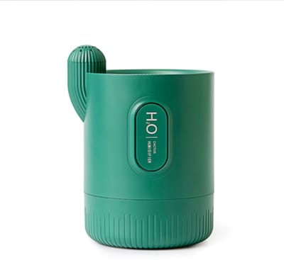 Creatieve USB-luchtbevochtiger in cactusvorm, draagbaar en oplaadbaar, aromatherapie, sfeerlamp voor kantoor, vernevelaar (330 ml)