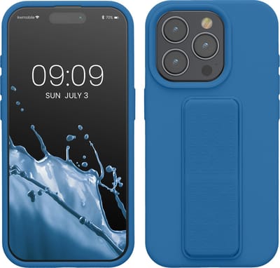 kwmobile back cover voor smartphone - geschikt voor iPhone 15 Pro - 1x beschermhoesje van kunststof - In Caribisch blauw