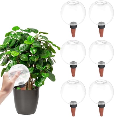 Set van 6 Zelfwaterende Plantbollen van 500ml - Automatische Waterdispenser voor Huishoudens, Balkon en Woonkamer, Ideaal voor Plantenverzorging en Gemakkelijk Onderhoud