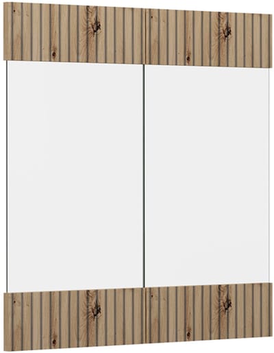 Vicco R-Line Keukenfront – 59.2 x 59 cm meubelfront voor de glazen hangkast Artisanaal eiken