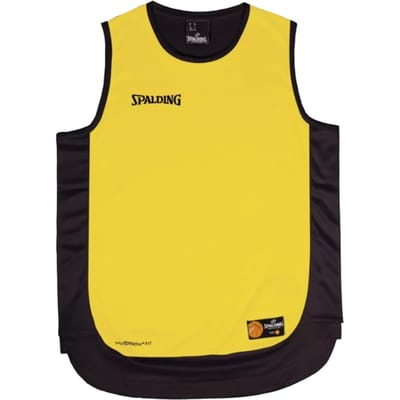 Spalding Hustle Basketbalshirt Heren - Geel / Zwart | Maat: S