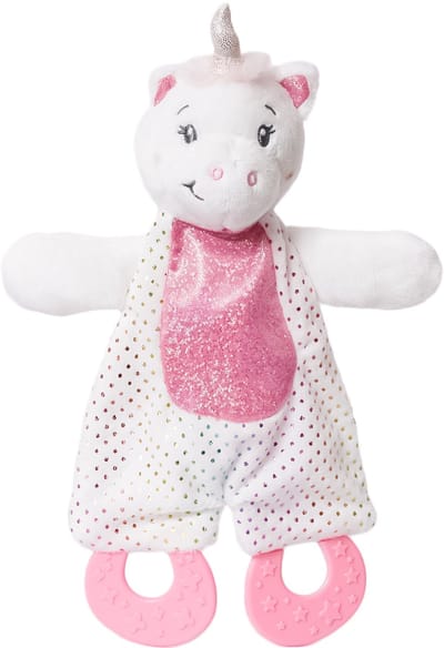 Speelgoedtopdeals - Luna Eenhoorn Knisperdoek met Bijtring - 25 cm