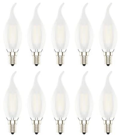 E14 LED Kaarslampen - 10 Stuks, 4W, Warm Wit 2700K, Niet-Dimbaar