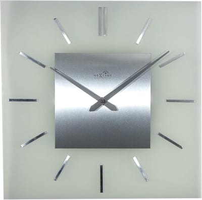 Transparante Vierkante Radio Geregelde Wandklok 40cm