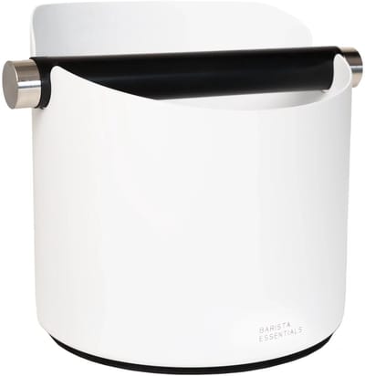 Uitklopbak Rond – 14cm - Wit – RVS - Uitklopbak - Knockbox - Afklopbak Koffie – Afklopbak – Espressomachine - Barista Essentials