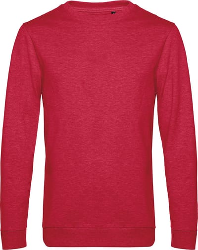Sweater 'French Terry' B&C Collectie maat M Heather Rood