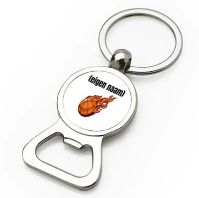 Akyol - basketbal vuur met eigen naam flesopener - Basketbal - iemand die op basketbal zit - sport - verjaardag cadeau - kado - bal - wedstrijdsport - 9 bij 3 cm
