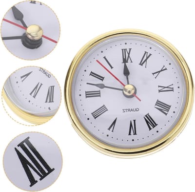Retro DIY Horloge Inzetstuk voor Mannelijke Horloges - Eenvoudige Ronde Dial Vervangingskop, Handgemaakte Horloge Accessoires, Perfect voor Klussen en Creatieve Projecten
