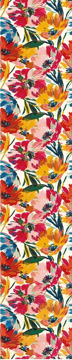 Voorgelijmd vliesbehang - MEERKLEURIG BLOEMENPATROON - 1 rol van 300x60 cm
