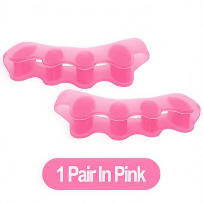 Siliconen Teenbeschermer 1 Paar – Gel Teen Protector tegen Hallux Valgus, Bunion, Likdoorns & Drukpunten, Voetverzorging Hulpmiddel-ROZE