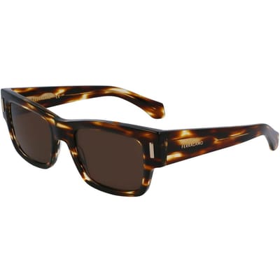 Ferragamo SF2011S Striped brown 53/21/140 MAN Zonnebrillen