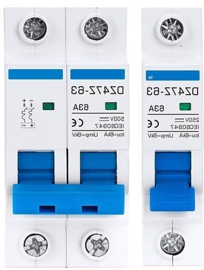 Stroomonderbreker DC - Automatische schakelaar - Elektrische beveiliging - Magnetische hydraulische - 80A - Grijs