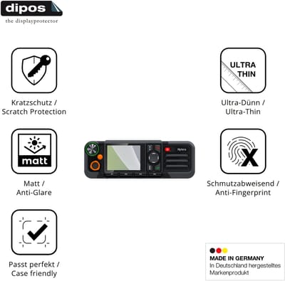 dipos – 4x Matte Beschermfolie geschikt voor Hytera HM785 | Krasbestendige & antireflecterende Screenprotector Ultra-Thin