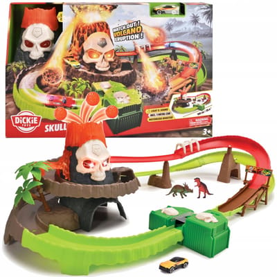 Schedelvulkaanautospeelset met voertuig en accessoires
