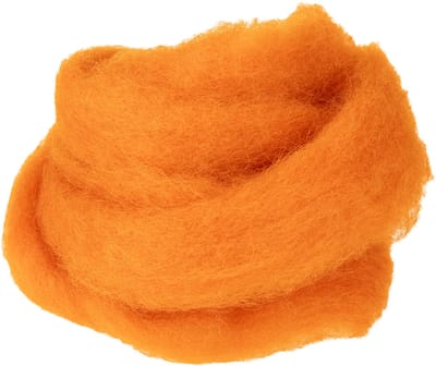 Wolkoord, gevilt wol, oranje, 2 meter, voor knutselen, binden en decor