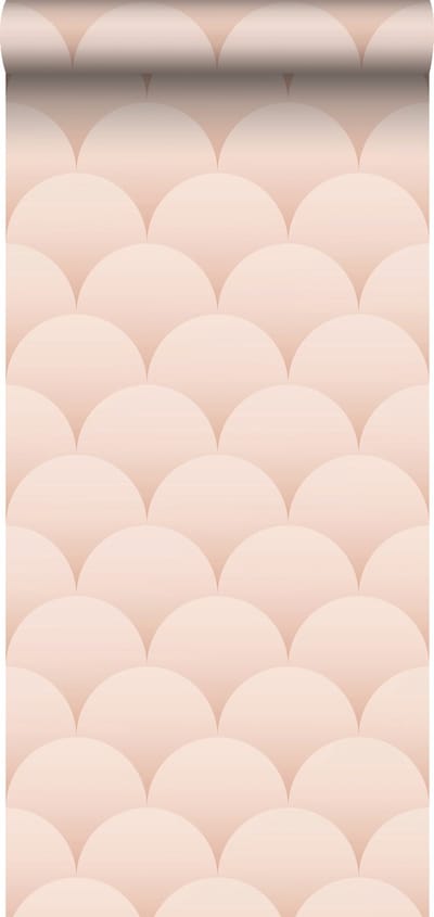 ESTAhome behang art deco motief zacht roze - 50 x 900 cm - 139465