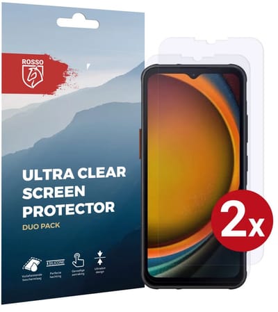 Rosso Screen Protector Ultra Clear Duo Pack Geschikt voor Samsung Galaxy Xcover 7 | TPU Folie | Case Friendly | 2 Stuks