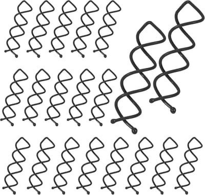 Haarspiralen Set - Haarspelden Opgestoken Kapsel - Snel Kapsel Maken - Robuust Metaal Beschermende Coating - 20 Stuks - Zwart Bruin
