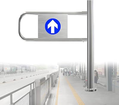 Veiligheidsdraaideur Roestvrij Staal - Eenrichtingsdeur Veer - Verkeer Stroomlijnen - Automatisch Sluitend - 70 x 100 cm - Zilverkleurig
