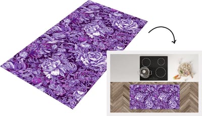 Keukenloper - Loper keuken - Kolibrie - Rozen - Paars - 120x60 cm - Keukenloper vinyl