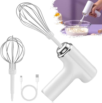 Handmixer - Elektrische Garde - Beslag Maken - Draadloos en Draagbaar - 5 x 105 x 135 cm - Wit