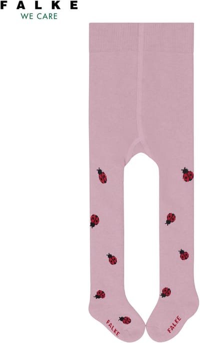 FALKE Cute Ladybug dun gedessineerd katoen panty baby roze - maat 62-68