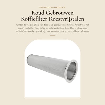 Dailygoods- Koffiefilter Roestvrij Staal - Koffiefilterhouder - Herbruikbaar - Koffiezeef - Koffiethee-ei - Afdichtingscirkel voor Lekbescherming