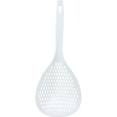 Lot de 3 passoires en plastique avec poignée pour égoutter les pâtes white