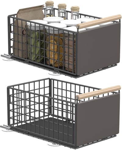Dailygoods- Telescopische Lade - Uittrekbare Lade - Onderkast-Organizer - 39,5 x 23,5 x 19,5 cm - Draagvermogen 22 kg - Geschikt voor Badkamer - Opberglade