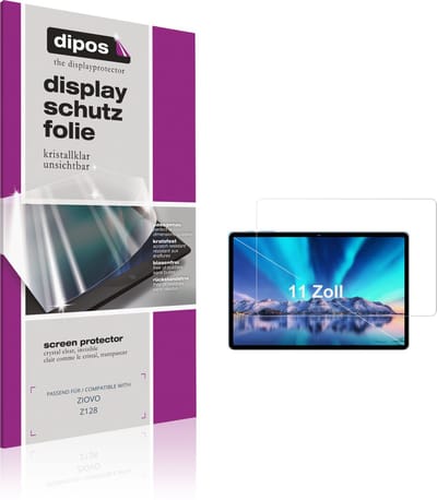 dipos – 2x Beschermfolie geschikt voor ZIOVO Z128 | Krasbestendige & heldere Screenprotector Ultra-Thin