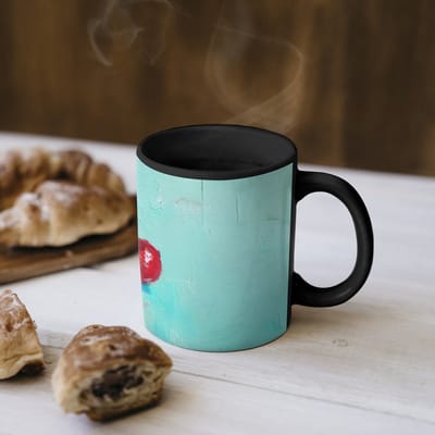 Magische Mok - Foto op Warmte Mokken - Koffiemok - Kersen - Rood - Drie - Geverfd - Magic Mok - Beker - 350 ML - Theemok