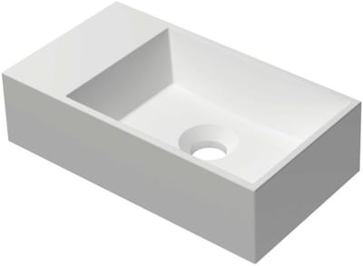 INK - Fontein Polystone Cilinder Zonder Kraangat Links - 400x220x100 mm - Mat Wit