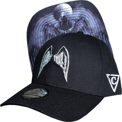 Capiche® Baseball Pet Heren – Grim – Zwart – Verstelbaar met Druksluiting – Sportcap – Curved Pet – Mannen Pet
