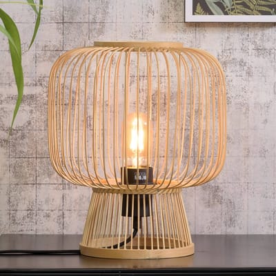 GOOD&MOJO Tafellamp Cango - Bamboe - Ø26cm - Scandinavisch,Bohemian