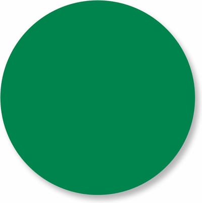 50 stuks - Groene Kunststof Kleefrondjes / Ronde label stickers / Markeringspunten / Stickerdots - 8 mm
