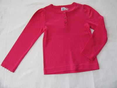 petit bateau, meisje, t-shirt lange mouw fuchia , 4 jaar 102