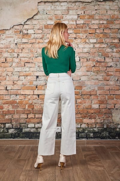 Broek Toxik3 hoge taille flared naturelle jeans