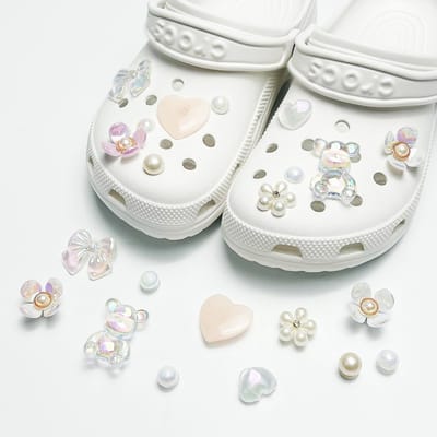 Schoenaccessoires-geschikt voor crocs charms- geschikt voor crocs pins- geschikt voor crocs Accessoires- geschikt voor Crocs Jibbitz-CJ-186 Roze doorzichtige beer