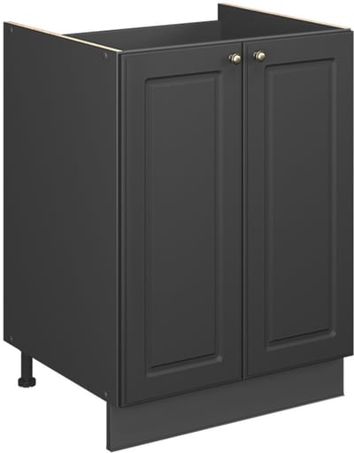 Vicco Wastafelkast Fame-Line, Anthrazit-Gold Landhaus/Antraciet, 60 cm