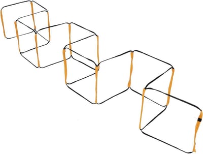 Behendigheidsladder - Trainingsladder Voetenwerk - Atletische Training - 12 Sporten Verstelbaar - 40x40cm - Oranje