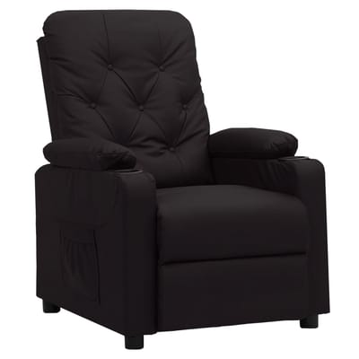 vidaXL - Fauteuil - verstelbaar - kunstleer - zwart