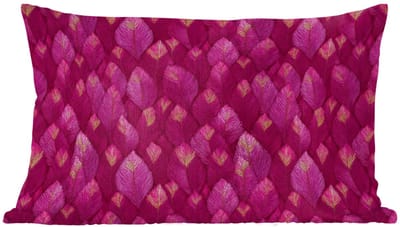 Sierkussens - Kussentjes Woonkamer - 60x40 cm - Bladeren - Patroon - Burgundy