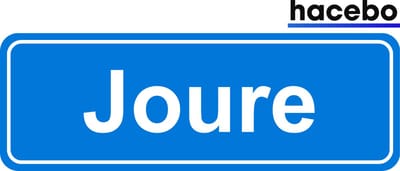 Hacebo - Plaatsnaam Sticker - 29x10 CM - Joure sticker - Verkeersborden sticker - grappige cadeaus - Joure