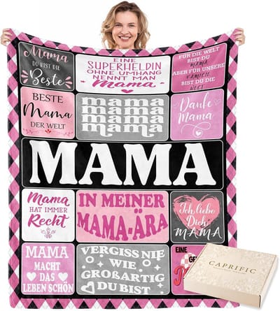 Warme Flanellen Deken Cadeau voor Moeder - Hartverwarmend Geschenk voor Moederdag en Verjaardag