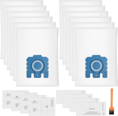 17-delige set-12 stuks stofzuigerzakken Pure GN voor Miele 3D GN stofzakken Classic C1 Complete C2 C3-S2 S5 S8 S600 S800 stofzuiger met 4 motoren 4 afvoerluchtfilters 9917730 12281680 12421130
