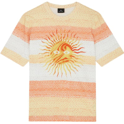 Paul Smith Mens Ss T Shirt Sun Stitch Goose Beak Maat: S | T-shirts met Print Outlet | Heren | Oranje