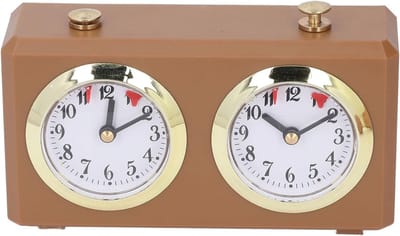 Professionele Houten Schaakklok Timer voor Bordspellen, Nauwkeurige Mechanische Klok, Ideaal voor Schaak en Strategische Spellen