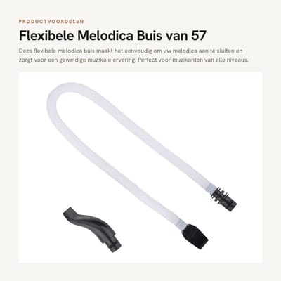 Dailygoods- Melodica Slang Flexibel 57 Cm - Vervangende Buis - Muziekinstrument Accessoire - Hoogwaardig ABS Materiaal - Duurzaam en Lichtgewicht
